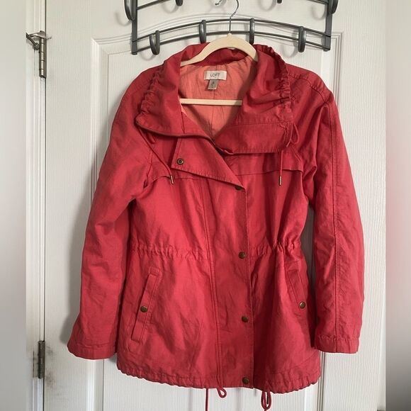 Loft Cotton Linen Blend Jacket Pink Women’s Size Small GUC - Picture 1 of 15